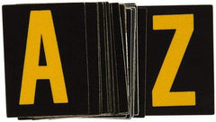 Made in USA - Letter Label - Legend: A-Z, English, Yellow & Black - Caliber Tooling