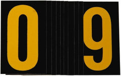 Made in USA - Letter Label - Legend: 0-9, English, Yellow & Black - Caliber Tooling