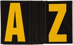 Made in USA - Letter Label - Legend: A-Z, English, Yellow & Black - Caliber Tooling