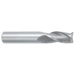 25mm Dia. x 102mm Overall Length 3-Flute Square End Solid Carbide SE End Mill-Round Shank-Center Cutting-Uncoated - Caliber Tooling