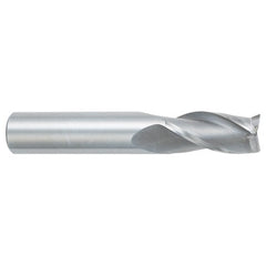 ‎3/32″ Dia. × 1/8″ Shank × 5/16″ DOC × 1-1/2″ OAL, Carbide, Bright, 3 Flute, Square, Solid End Mill - Caliber Tooling