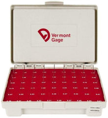 Vermont Gage - 55 Piece, 0.21-1.29 mm Diameter Plug and Pin Gage Set - Minus 0.01 mm Tolerance, Class ZZ - Caliber Tooling