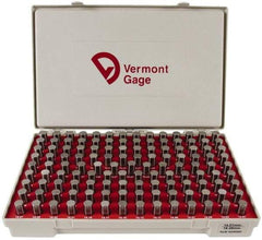 Vermont Gage - 125 Piece, 14.01-16.49 mm Diameter Plug and Pin Gage Set - Minus 0.01 mm Tolerance, Class ZZ - Caliber Tooling