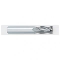 22mm Dia. x 102mm Overall Length 4-Flute Square End Solid Carbide SE End Mill-Round Shank-Center Cutting-TiALN - Caliber Tooling