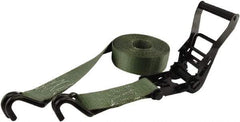 Erickson Manufacturing - 25' Long x 2" Wide, 10,000 Lb Basket Capacity, Polyester & Steel Web Sling - Green - Caliber Tooling