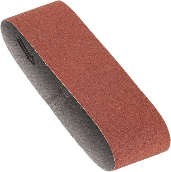 Porter-Cable - 3" Wide x 24" OAL, 120 Grit, Zirconia Alumina Abrasive Belt - Zirconia Alumina, Fine, Coated, X Weighted Cloth Backing, Dry - Caliber Tooling