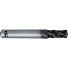 OSG - UNF, 0.096" Cutting Diam, 3 Flute, Solid Carbide Helical Flute Thread Mill - Internal Thread, 0.068" LOC, 1.661" OAL, 1/4" Shank Diam - Caliber Tooling