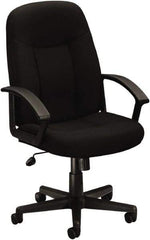 Basyx - 44" High Executive High Back Swivel Tilt Chair - 26" Wide x 33-1/2" Deep, 100% Polyester Seat, Black - Caliber Tooling