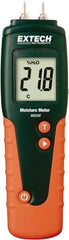 Extech - 32 to 104°F Operating Temp, Pocket Size Moisture Meter - LCD Display - Caliber Tooling