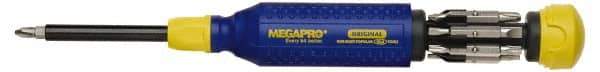 Megapro - Bit Screwdriver - Phillips, Slotted, Torx, Square, with Storage - Caliber Tooling