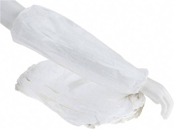 Dupont - Size Universal, White Tyvek Disposable Sleeve - 18" Long Sleeve, Elastic Opening at Both Ends - Caliber Tooling