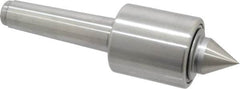 Made in USA - MT4 Taper Shank, 2-1/2" Head Diam 2,890 Lb Capacity Live Center - 2-11/16" Head Length, 1-1/4" Point Diam, 1-1/2" Point Len, 8-5/8" OAL, Standard Point - Caliber Tooling