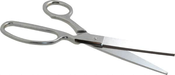 Heritage Cutlery - 4" LOC, 9" OAL Chrome Plated Standard Shears - Right Hand, Metal Offset Handle, For General Purpose Use - Caliber Tooling