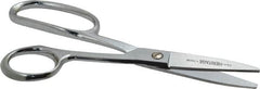 Heritage Cutlery - 3" LOC, 8-1/4" OAL Chrome Plated High Leverage Shears - Right Hand, Metal Straight Handle, For General Purpose Use - Caliber Tooling