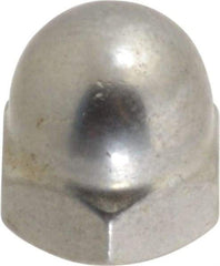 Value Collection - #10-32 UNF, 3/8" Width Across Flats, Uncoated, Stainless Steel Acorn Nut - 25/64" Overall Height, Grade 18-8 - Caliber Tooling