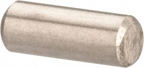 Value Collection - 3/32" Diam x 1/4" Pin Length 316 Stainless Steel Standard Dowel Pin - Bright Finish, 2 Beveled End - Caliber Tooling