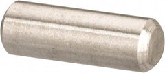 Value Collection - 1/8" Diam x 3/8" Pin Length 316 Stainless Steel Standard Dowel Pin - Bright Finish, 2 Beveled End - Caliber Tooling