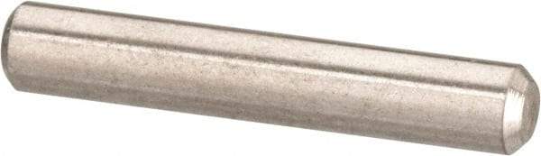 Value Collection - 1/8" Diam x 1/2" Pin Length 316 Stainless Steel Standard Dowel Pin - Bright Finish, 2 Beveled End - Caliber Tooling