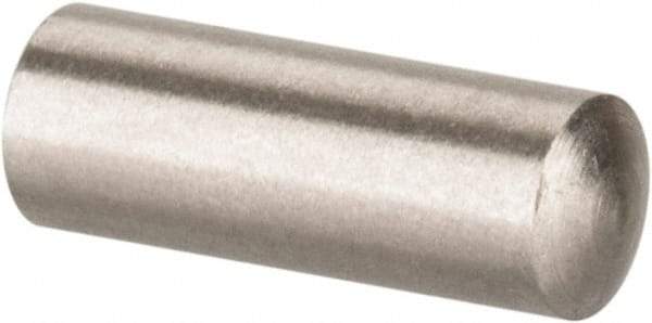 Value Collection - 3mm Diam x 8mm Pin Length 316 Stainless Steel Standard Dowel Pin - Bright Finish, 1 Rounded End - Caliber Tooling