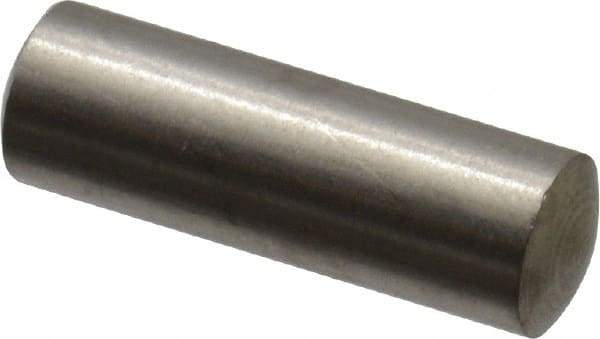 Value Collection - 4mm Diam x 12mm Pin Length 316 Stainless Steel Standard Dowel Pin - Bright Finish, 1 Rounded End - Caliber Tooling