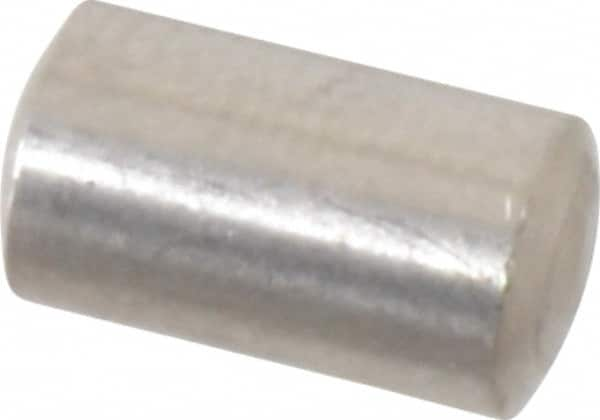 Value Collection - 5mm Diam x 8mm Pin Length 316 Stainless Steel Standard Dowel Pin - Bright Finish, 1 Rounded End - Caliber Tooling