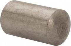 Value Collection - 6mm Diam x 10mm Pin Length 316 Stainless Steel Standard Dowel Pin - Bright Finish, 1 Rounded End - Caliber Tooling