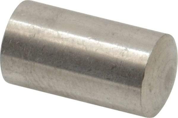 Value Collection - 8mm Diam x 14mm Pin Length 316 Stainless Steel Standard Dowel Pin - Bright Finish, 1 Rounded End - Caliber Tooling