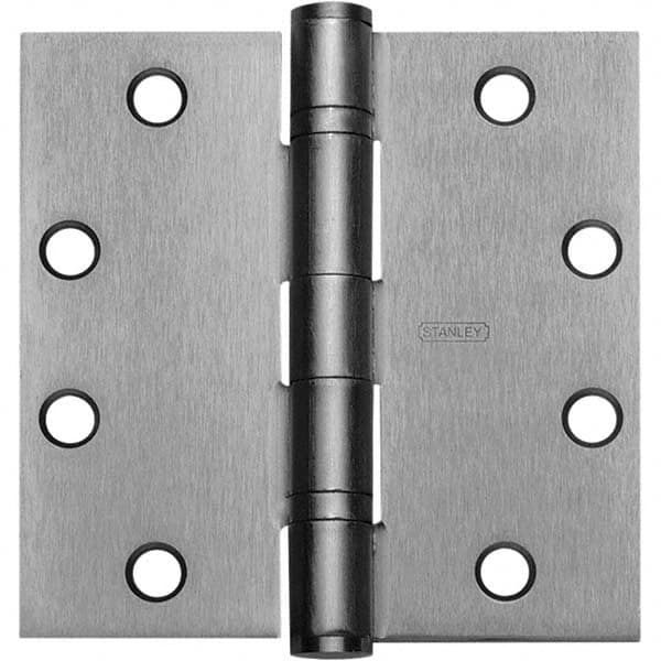 Stanley - 4" Long x 4-1/2" Wide Grade 1 Brass Full Mortise Ball Bearing Commercial Hinge - Caliber Tooling