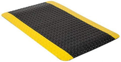 PRO-SAFE - 26' Long x 4' Wide, Dry Environment, Anti-Fatigue Matting - Black & Yellow, Vinyl with Vinyl Sponge Base, Beveled on 4 Sides - Caliber Tooling