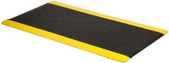 PRO-SAFE - 5' Long x 3' Wide, Dry Environment, Anti-Fatigue Matting - Black with Yellow Borders, Vinyl with Vinyl Sponge Base, Beveled on 4 Sides - Caliber Tooling