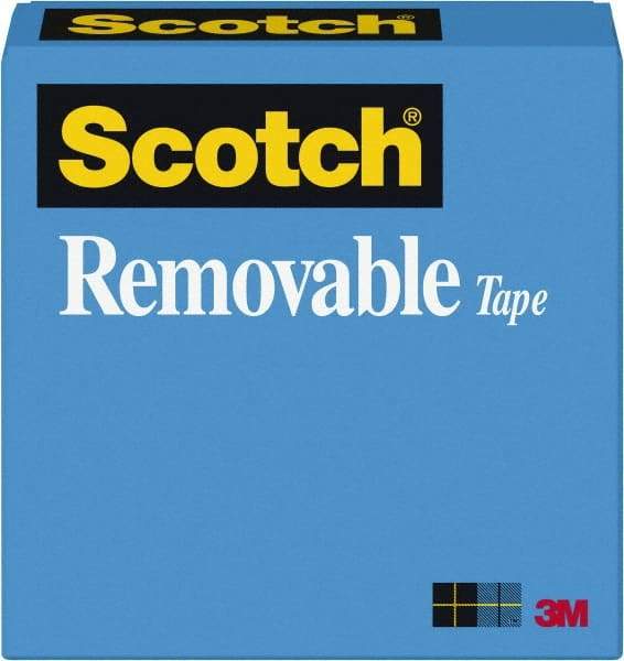 3M - 3/4" x 72 Yd Translucent Rubber Adhesive Transparent Tape - PVC Film Backing, 2.3 mil Thick - Caliber Tooling