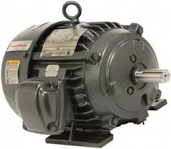 US Motors - 1/3 Max hp, 3,600 Max RPM, Single Cap Start Electric AC DC Motor - 115/208-230 V Input, Single Phase, 56 Frame, 5/8" Shaft Diam, Rigid Base Mount, TEFC Enclosure - Caliber Tooling