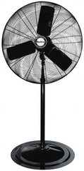 Air King - 24" Blade, 1/4 hp, 5,130 Max CFM, Single Phase Oscillating Pedestal Fan - 2.03/1.81/1.63 Amps, 120 Volts, 3 Speed - Caliber Tooling