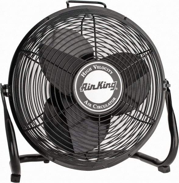 Air King - 14" Blade, 1/20 hp, 1,180, 1,470 & 1,650 CFM, Industrial Circulation Fan - Floor Stand, 120V Volts, 3 Speed - Caliber Tooling