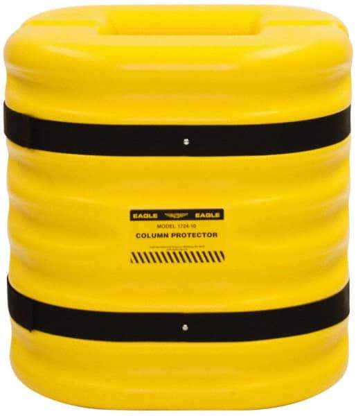 Eagle - 24" Wide x 24" Deep x 24" High, High Density Polyethylene Column Protector - Fits 10" Columns, Yellow - Caliber Tooling