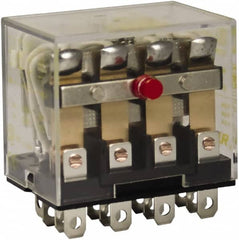 Square D - 1/2 hp at 120 Volt & 3/4 hp at 240 Volt, Electromechanical Plug-in General Purpose Relay - 10 Amp at 250 VAC, 4PDT, 120 VAC at 50/60 Hz - Caliber Tooling