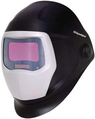 3M - 4-1/4" Window Width x 2-3/32" Window Height, 5, 8 to 13 Shade Auto-Darkening Lens, Fixed Front Welding Helmet - Black/Gray PPA Green Lens - Caliber Tooling