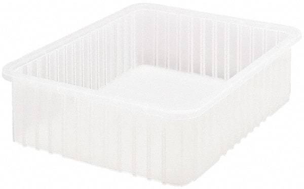 Quantum Storage - Clear Polypropylene Dividable Container - Stacking, 22-1/2" Long x 17-1/2" Wide x 6" High - Caliber Tooling