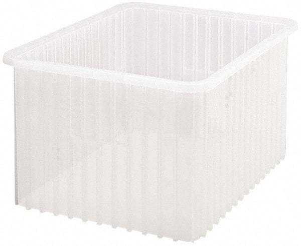 Quantum Storage - Clear Polypropylene Dividable Container - Stacking, 22-1/2" Long x 17-1/2" Wide x 12" High - Caliber Tooling