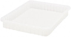 Quantum Storage - Clear Polypropylene Dividable Container - Stacking, 22-1/2" Long x 17-1/2" Wide x 3" High - Caliber Tooling