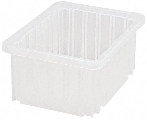 Quantum Storage - Clear Polypropylene Dividable Container - Stacking, 10.9" Long x 8.3" Wide x 5" High - Caliber Tooling