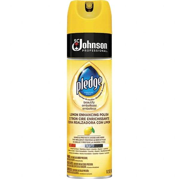 Pledge - 14.2 Fluid Ounce Furniture Polish - Lemon Scent, Aerosol Can - Caliber Tooling