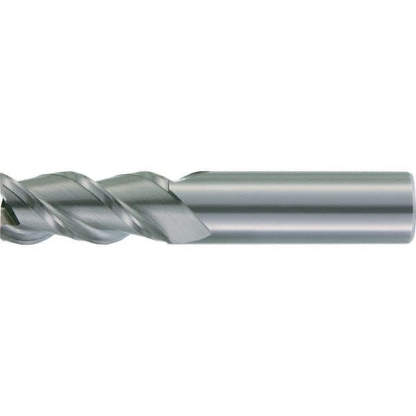 Kennametal - 5/8", 3 Flute, Single End, Solid Carbide, Corner Radius End Mill - 4" OAL, 37° Helix, Right Hand Flute, 2-1/8" LOC, Right Hand Cut - Caliber Tooling