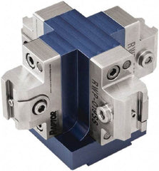 Raptor Workholding - 3.13" High x 4-1/2" Wide x 4-1/2" Long Dovetail Vise - 3/8" Jaw Opening Capacity, 1/8" High x 1-1/4" Wide Jaw, For 4 & 5 Axis Workholding Systems - Caliber Tooling