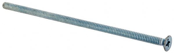 Value Collection - #6-32 UNC, 3-1/2" OAL Phillips Drive Machine Screw - Flat Head, Grade J82 Steel, Zinc-Plated Finish, Without Washer - Caliber Tooling