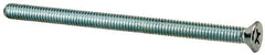 Value Collection - #8-32 UNC, 2-3/4" OAL Phillips Drive Machine Screw - Flat Head, Grade J82 Steel, Zinc-Plated Finish, Without Washer - Caliber Tooling