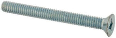 Value Collection - #12-24 UNC, 2-1/4" OAL Phillips Drive Machine Screw - Flat Head, Grade J82 Steel, Zinc-Plated Finish, Without Washer - Caliber Tooling