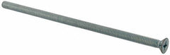 Value Collection - 1/4-20 UNC, 6" OAL Phillips Drive Machine Screw - Flat Head, Grade J82 Steel, Zinc-Plated Finish, Without Washer - Caliber Tooling