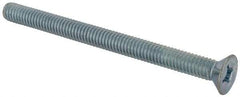 Value Collection - 5/16-18 UNC, 4" OAL Phillips Drive Machine Screw - Flat Head, Grade J82 Steel, Zinc-Plated Finish, Without Washer - Caliber Tooling