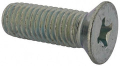 Value Collection - 1/2-13 UNC, 1-1/2" OAL Phillips Drive Machine Screw - Flat Head, Grade J82 Steel, Zinc-Plated Finish, Without Washer - Caliber Tooling